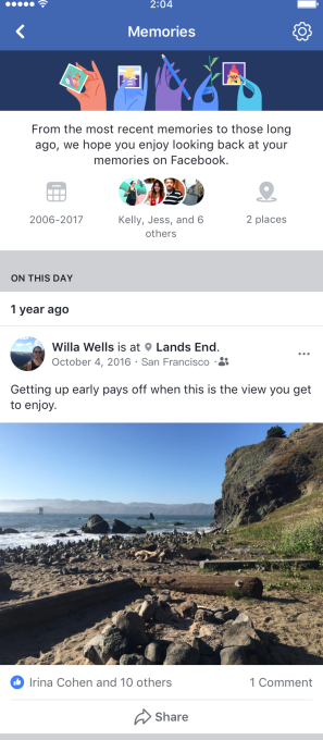 V&agrave;o ng&agrave;y n&agrave;y 1 năm trước, bạn đ&atilde; ở đ&acirc;u, l&agrave;m g&igrave;?