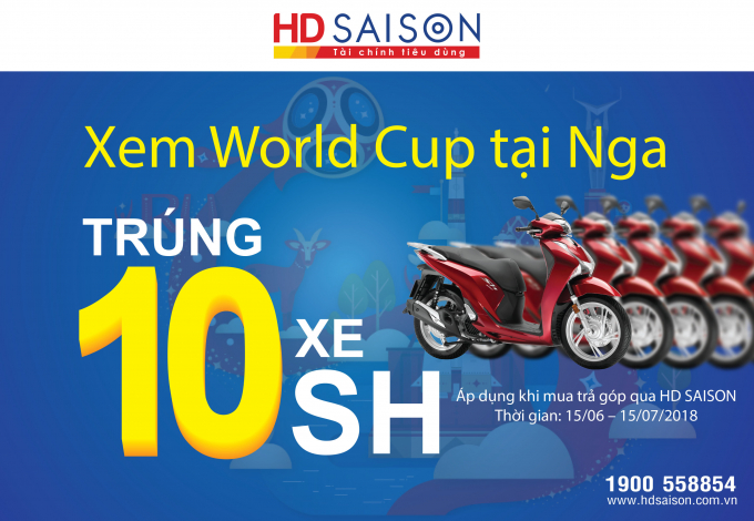 HD SAISON tặng xe SH.