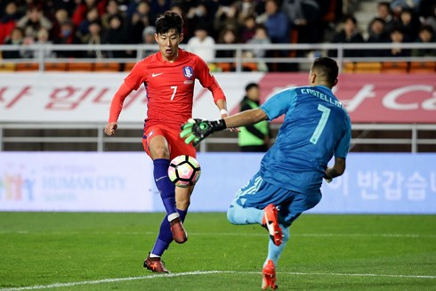 Heung Min Son l&agrave; niềm hy vọng lớn nhất của H&agrave;n Quốc ở World Cup 2018. (Ảnh: Getty)