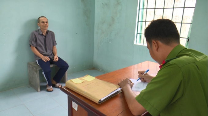 Đối tượng Tư tại cơ quan c&ocirc;ng an