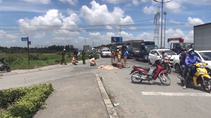 Hiện trường vụ tai nạn.