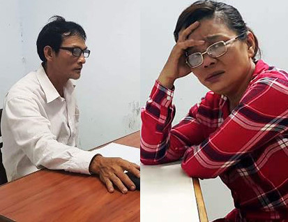 Dũng v&agrave; Oanh tại cơ quan điều tra. (Ảnh: Zing.vn)