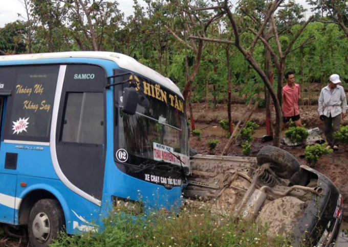 Hiện trường vụ tai nạn.
