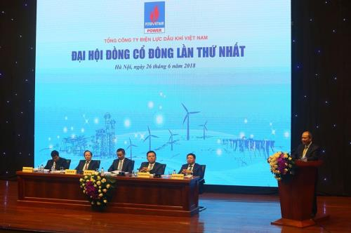 Đại hội cổ đ&ocirc;ng lần thứ nhất PV Power ng&agrave;y 26/6/2018 tại H&agrave; Nội. (Nguồn: TTXVN)