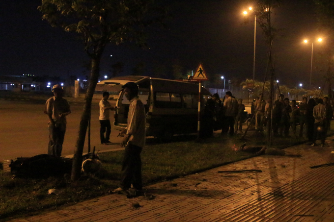 Hiện trường vụ tai nạn.