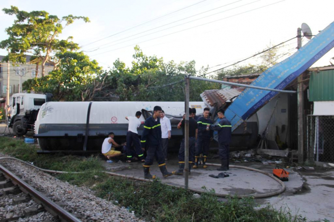 Hiện trường vụ tai nạn.