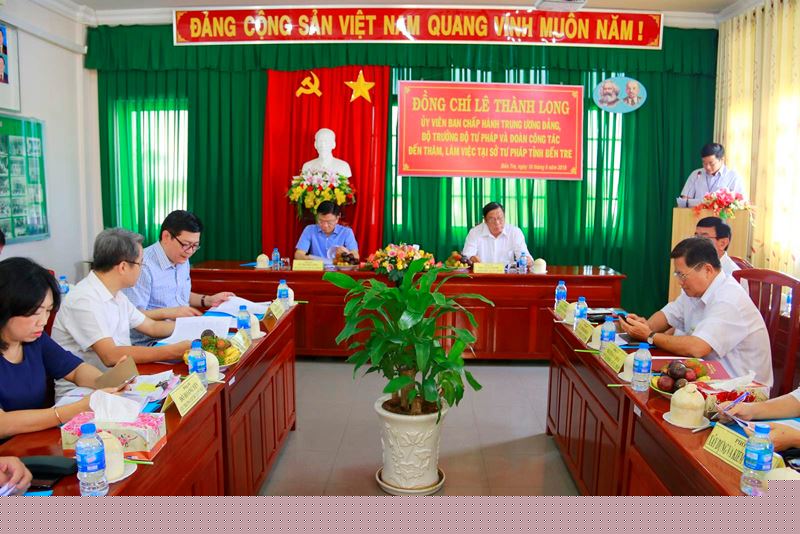 Bộ trưởng Lê Thành Long: “Tháo gỡ” nhiều khó khăn, vướng mắc cho Tư pháp Bến Tre