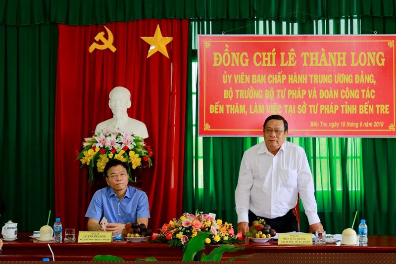 Bộ trưởng Lê Thành Long: “Tháo gỡ” nhiều khó khăn, vướng mắc cho Tư pháp Bến Tre