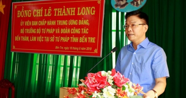 Bộ trưởng Lê Thành Long: “Tháo gỡ” nhiều khó khăn, vướng mắc cho Tư pháp Bến Tre
