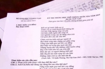 Phú Thọ: Đang trong giờ thi, bất ngờ thí sinh dùng điện thoại chụp đề thi đăng lên mạng xã hội