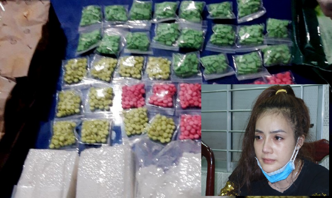 Tang vật thu giữ (ảnh lớn), đối tượng Đỗ Như Ý (ảnh nhỏ).