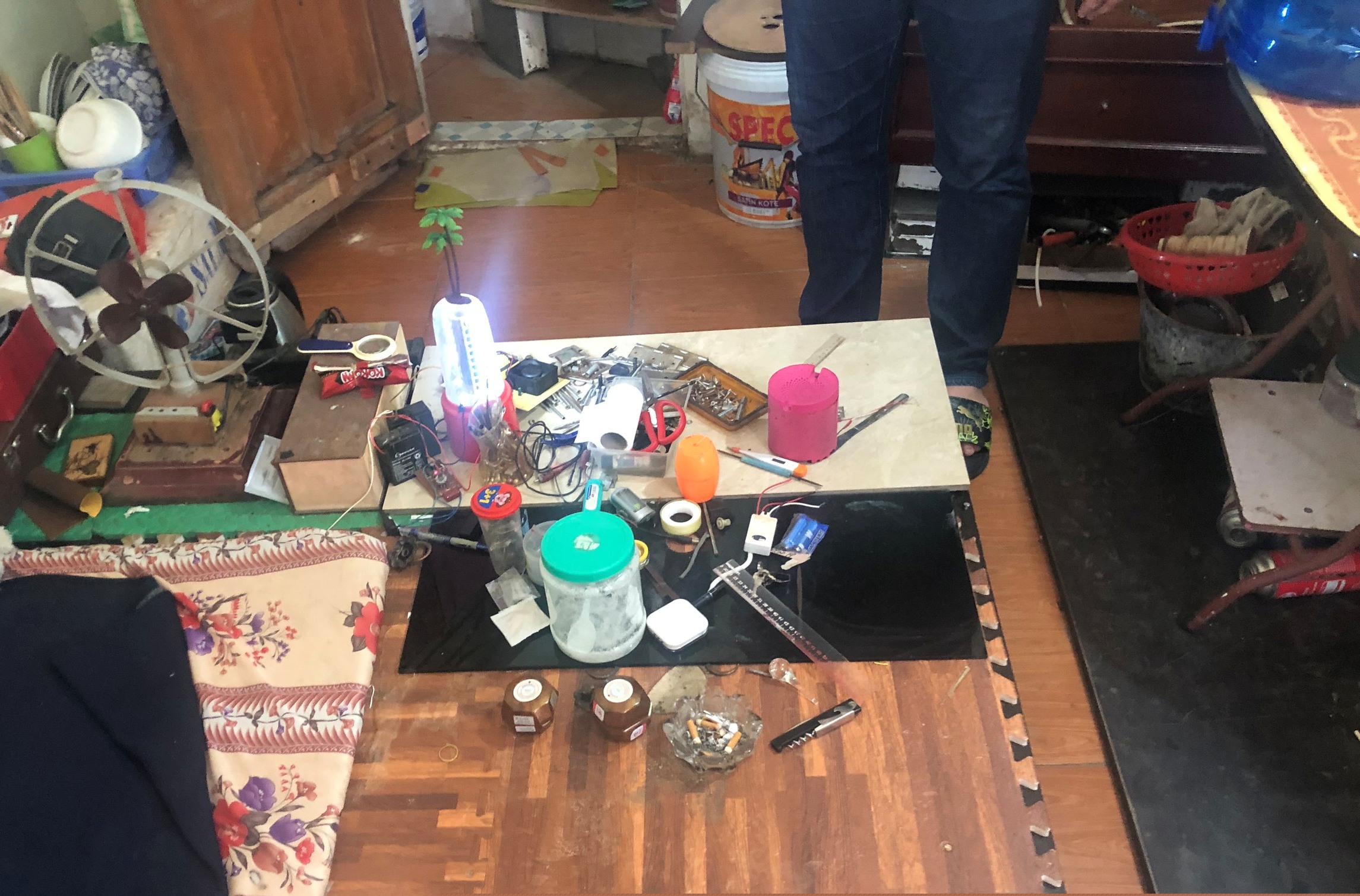 Hiện trường thu giữ được