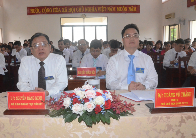 Lãnh đạo Thành ủy, UBND TP Vũng Tàu dự Đại hội.