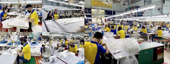 Hình ảnh sản xuất Dony Mask cho thị trường quốc tế