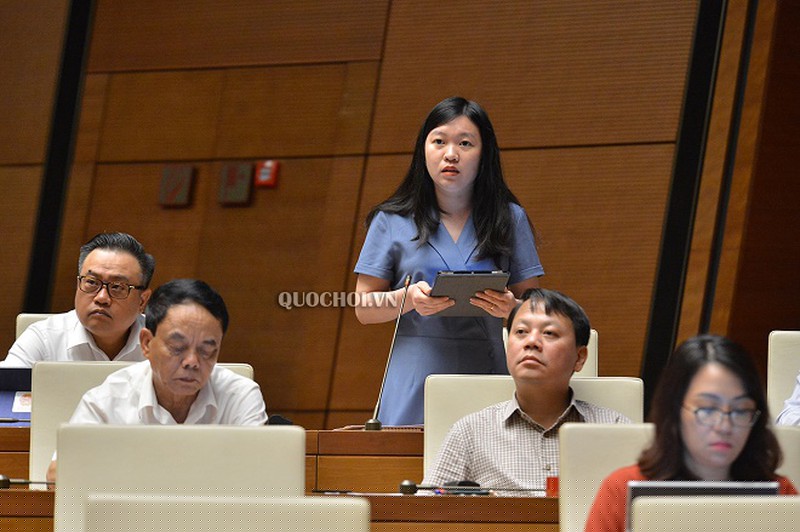  ĐB Ngàn Phương Loan (Lạng Sơn) phát biểu.