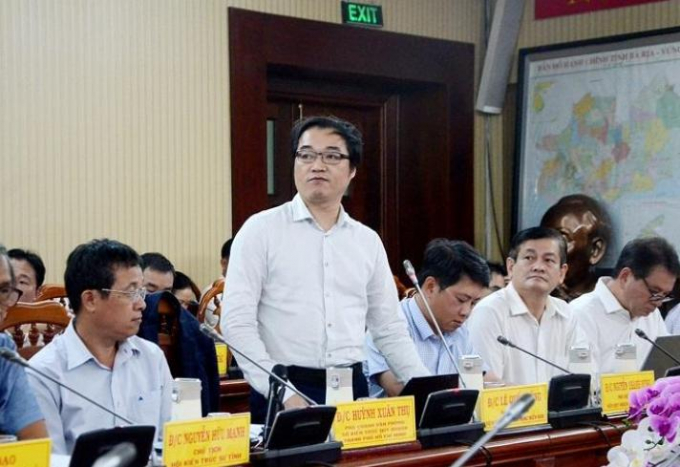 TS.KTS. Lê Quốc Hùng - Viện phó Viện Quy hoạch Xây dựng miền Nam trình bày tham luận tại Hội thảo.