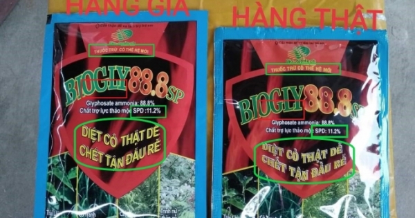 Cảnh báo: Tình trạng giả mạo thuốc trừ cỏ Biogly 88.8SP