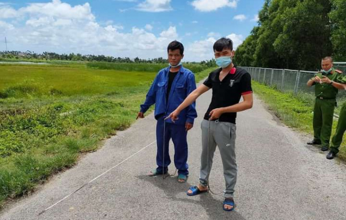 Thực nghiệm điều tra tại nơi xảy ra vụ cướp gật tài sản ( thôn Kim Đới 3, Hữu Bằng, Kiến Thuỵ)