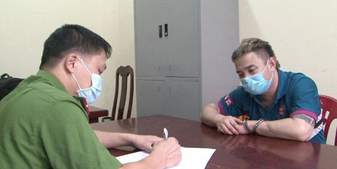 Đối tượng Nguyễn Trung Nghĩa tại Cơ quan Công an