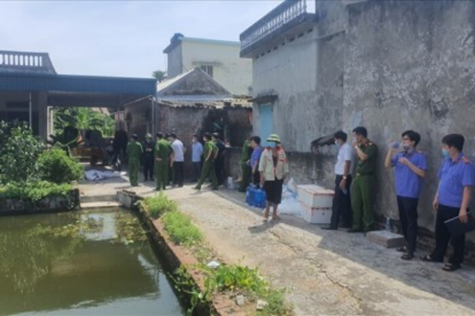 Lực lượng chức năng có mặt ở hiện trường để điều tra sự việc