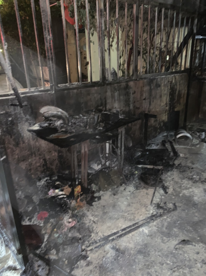 Hiện trường vụ cháy.