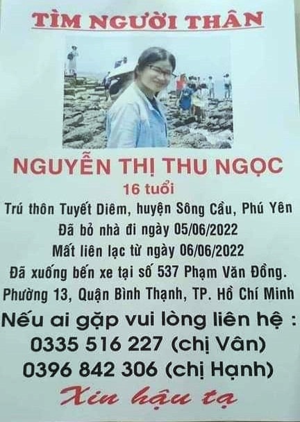 Nữ sinh 16 tuổi mất t&iacute;ch ngay sau khi v&agrave;o TPHCM l&agrave;m việc nhẹ lương cao - 1