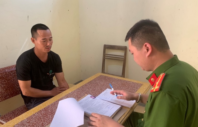 Đối tượng bị bắt giữ.