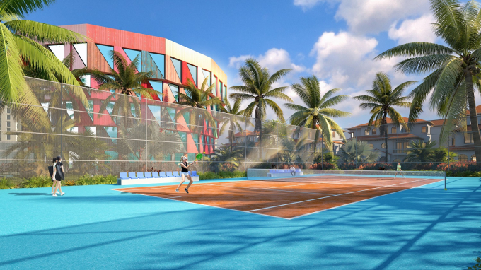 Cư dân The Link dễ dàng tiếp cận chuỗi tiện ích được thiết lập tại trục lõi giữa phân khu. Ảnh phối cảnh minh họa