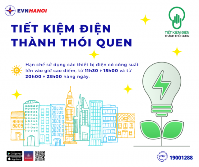EVNHANOI khuyến nghị khách hàng sử dụng điện hợp lý