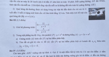 Gợi ý đáp án môn Toán kỳ thi vào lớp 10 của Hà Nội