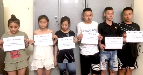 Thanh Hoá: Bắt 6 đối tượng nam nữ đang "bay lắc" ma tuý tại nhà nghỉ