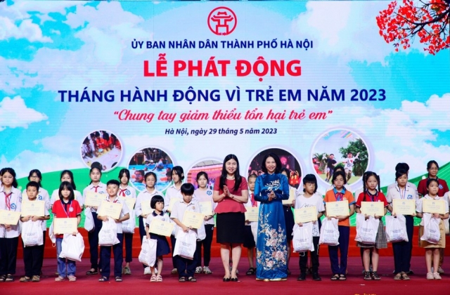 H&agrave; Nội ph&aacute;t động Th&aacute;ng h&agrave;nh động V&igrave; trẻ em năm 2023