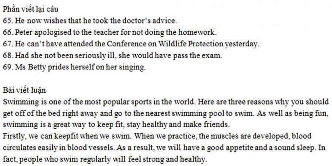 Đề thi v&agrave; đ&aacute;p &aacute;n m&ocirc;n Ngoại ngữ kỳ thi THPT Quốc gia 2016
