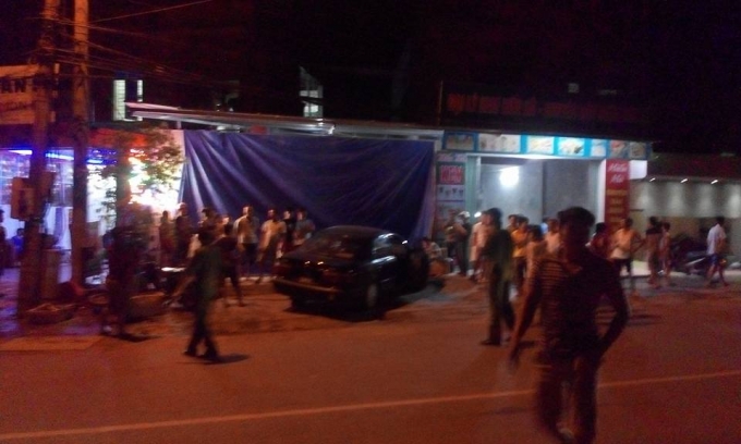 Hiện trường vụ tai nạn.