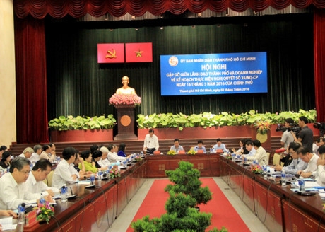 Hội nghị nhằm lắng nghe những g&oacute;p &yacute; về kế hoạch vụ thể để thực hiện c&oacute; hiệu quả về nghị quyết 35 của Ch&iacute;nh phủ.