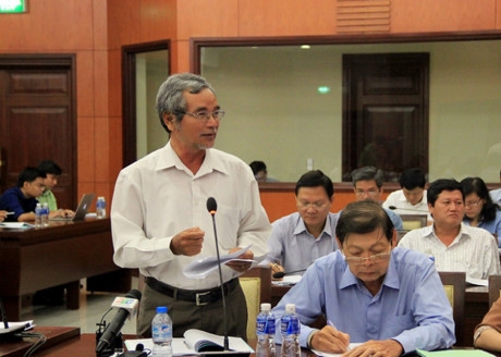 &Ocirc;ng Nguyễn Quốc Anh, Chủ tịch Hiệp hội nhựa TP.HCM kiến nghị c&aacute;c doanh nghiệp cận ch&iacute;nh quyền gặp kh&oacute; khăn.