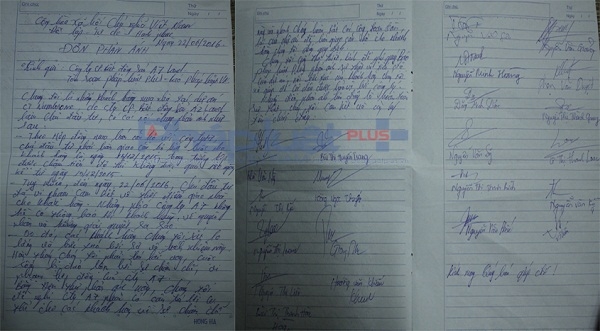 Cư d&acirc;n viết đơn gửi đến cơ quan b&aacute;o ch&iacute; , cơ quan chức năng để tố việc vi phạm hợp đồng mua b&aacute;n của chủ đầu tư.