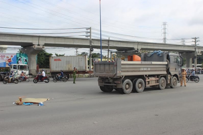 Hiện trường vụ tai nạn thương t&acirc;m.