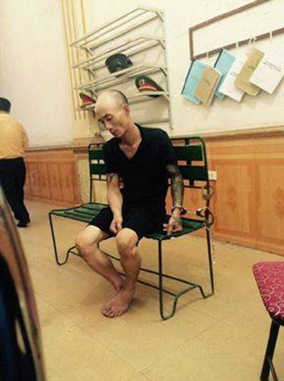 Hung thủ Nguyễn Thanh T&ugrave;ng tại cơ quan C&ocirc;ng an.