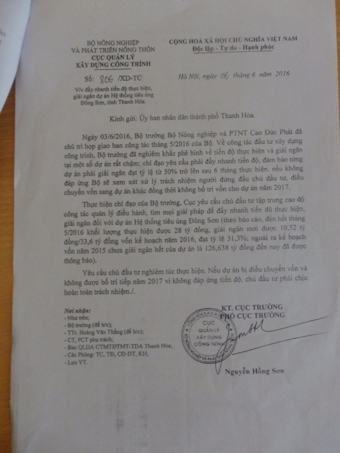 Văn bản chỉ đạo của Cục Quản l&yacute; x&acirc;y dựng c&ocirc;ng tr&igrave;nh (Bộ NN&amp;amp;amp;PTNT).