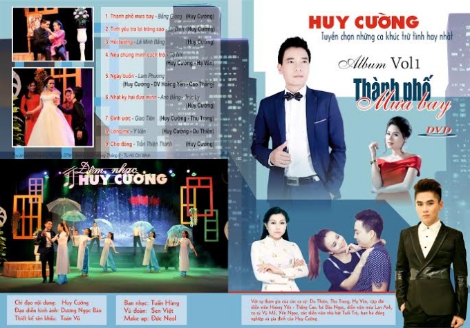 B&igrave;a đĩa album Th&agrave;nh phố mưa bay của ca sỹ Huy Cường.