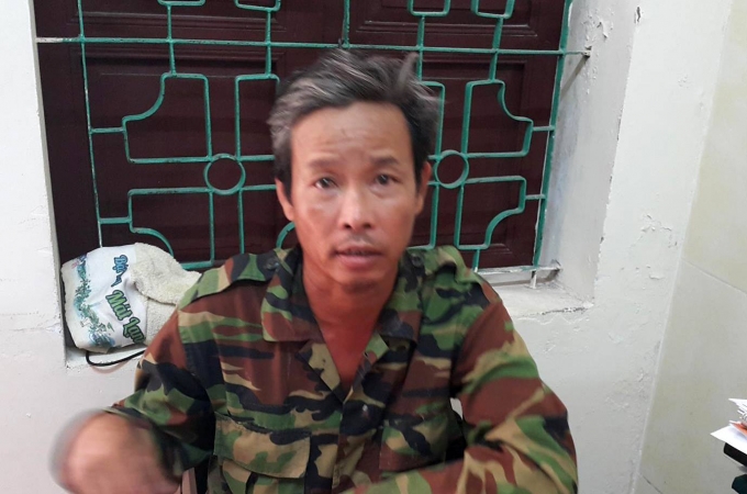 Đối tượng L&ecirc; Văn Hồng tại cơ quan điều tra.