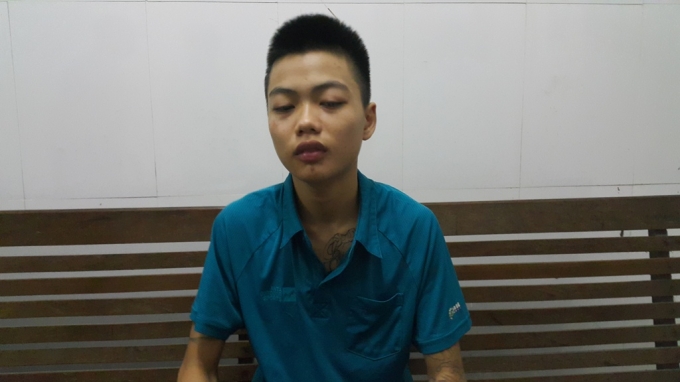 Đối tượng Phan Tiến Đức tại cơ quan điều tra.