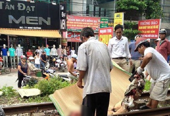 Hiện trường nơi xảy ra vụ tai nạn.