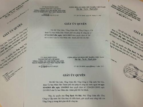 Trong năm 2015, Tổng gi&aacute;m đốc SAWACO giao quyền cho cấp ph&oacute; đến 4 lần để đi c&ocirc;ng t&aacute;c nước ngo&agrave;i.