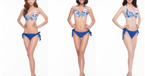 Thí sinh Hoa hậu Việt Nam khoe vòng eo “con kiến” với bikini