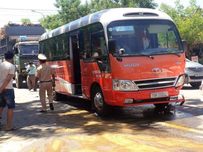 Hiện trường vụ tai nạn.