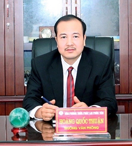 Trưởng Văn ph&ograve;ng TPL Ph&uacute;c Y&ecirc;n (Vĩnh Ph&uacute;c) Ho&agrave;ng Quốc Thuận.