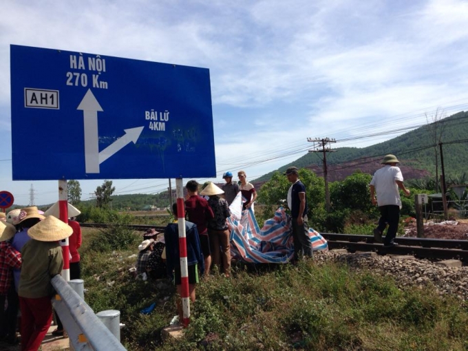 Hiện trường vụ tai nạn.