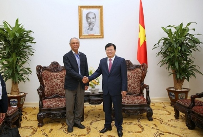 Ph&oacute; Thủ tướng Trịnh Đ&igrave;nh Dũng&nbsp;tiếp &ocirc;ng Viraphonh Viravong, Thứ trưởng Bộ Năng lượng v&agrave; Mỏ L&agrave;o (Ảnh: VGP)